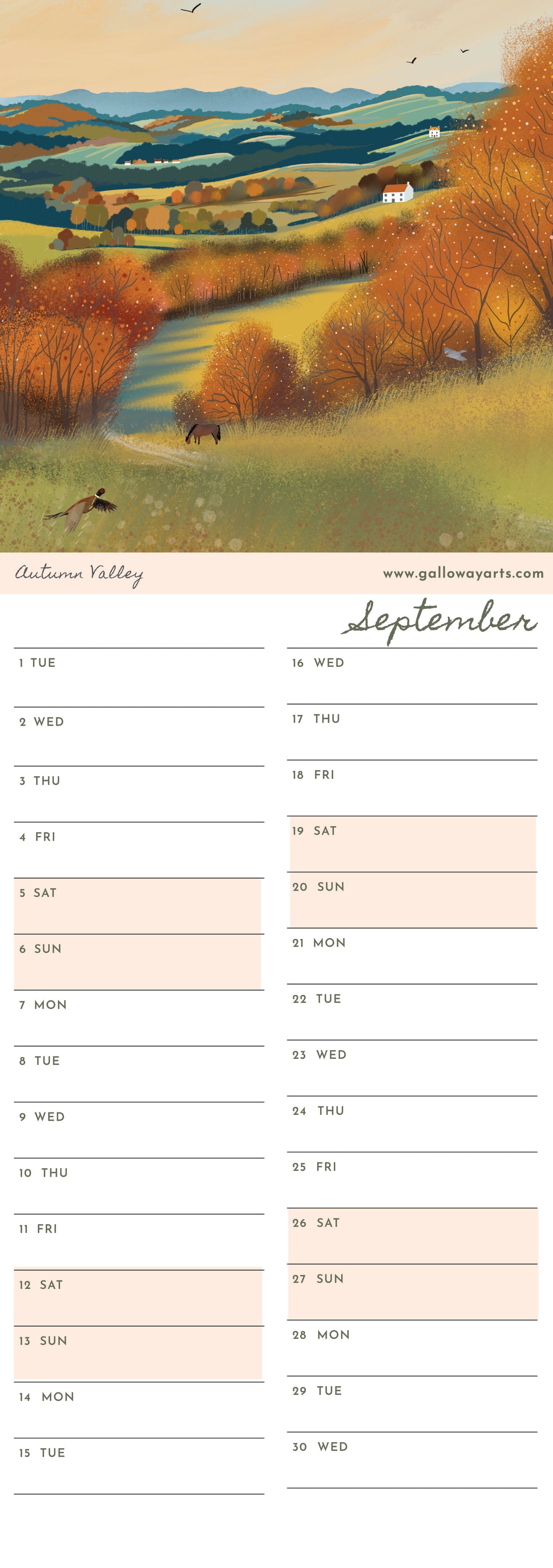 2026 Galloway Days Calendar