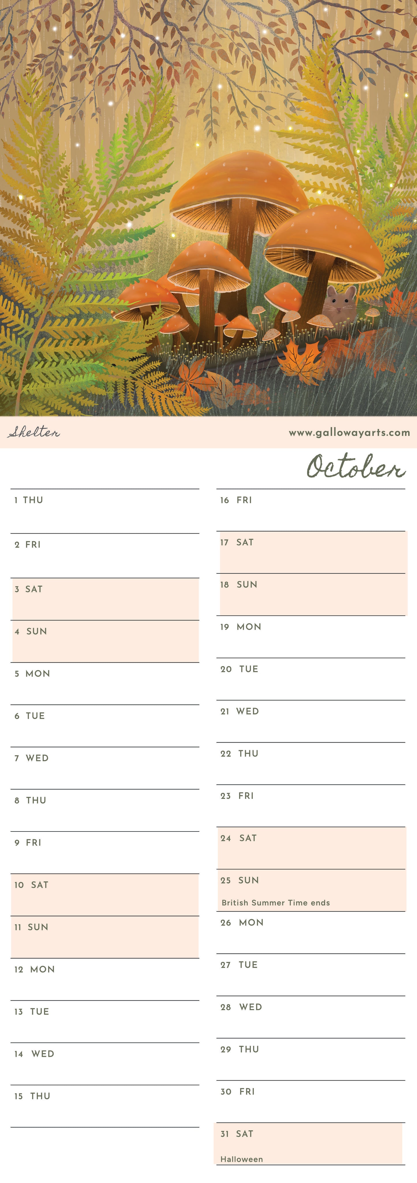2026 Galloway Days Calendar