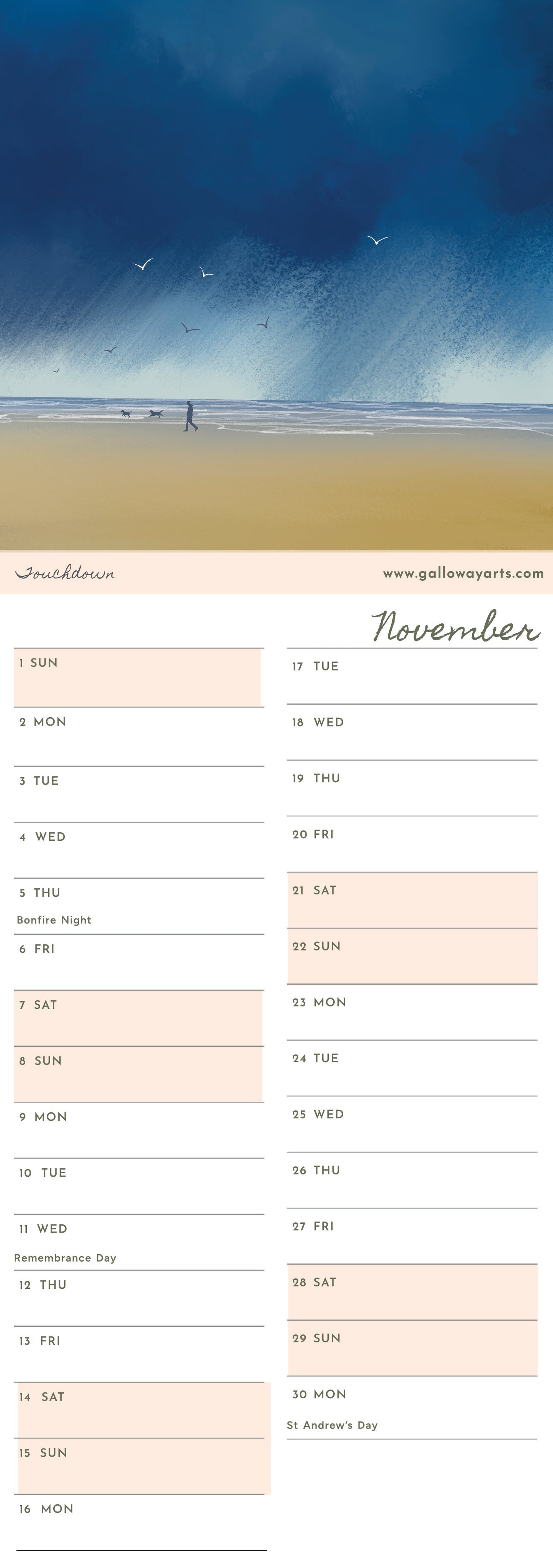 2026 Galloway Days Calendar