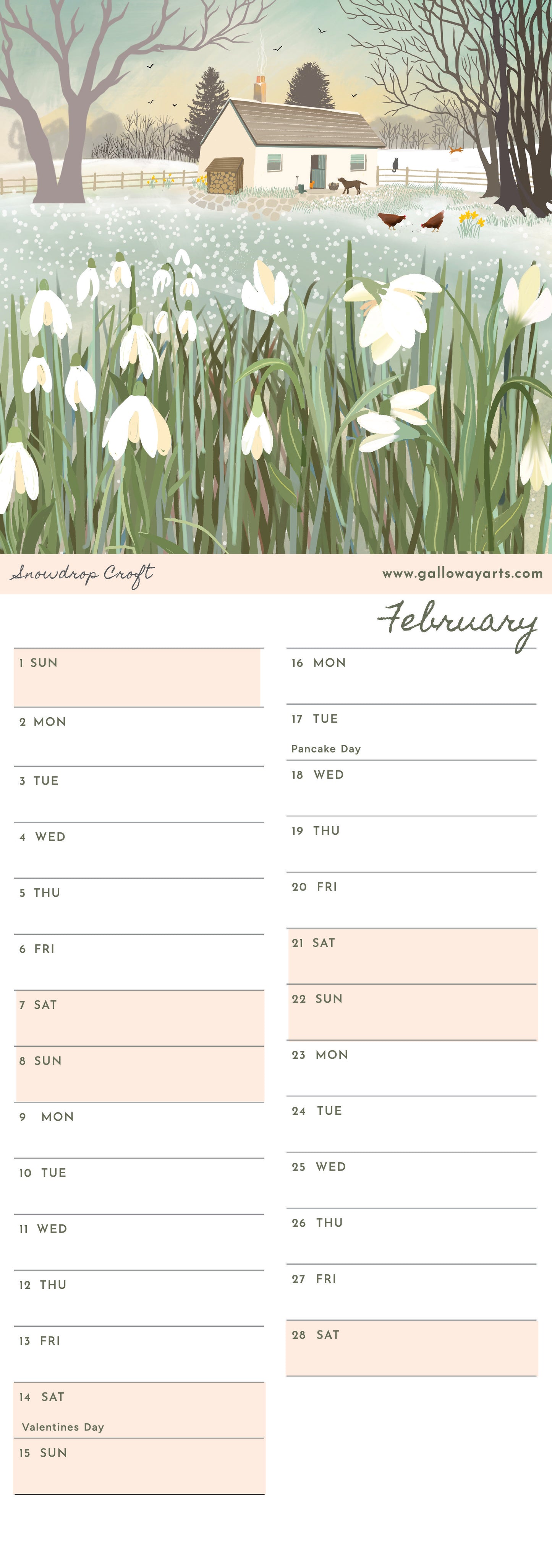 2026 Galloway Days Calendar