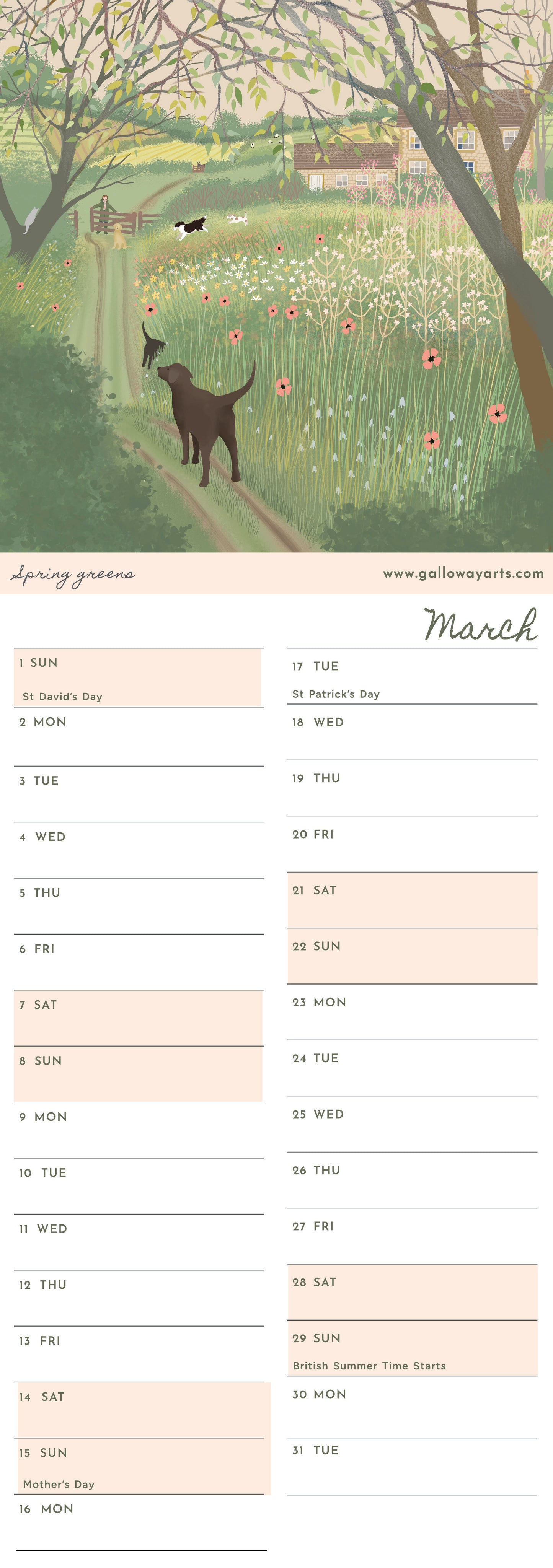 2026 Galloway Days Calendar