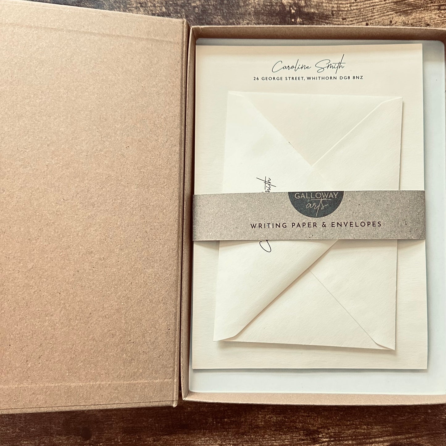 Personalised Stationery with Signature design. A5 Writing paper and matching envelopes. Vintage Style Notepaper and Envelopes. Gift for her.