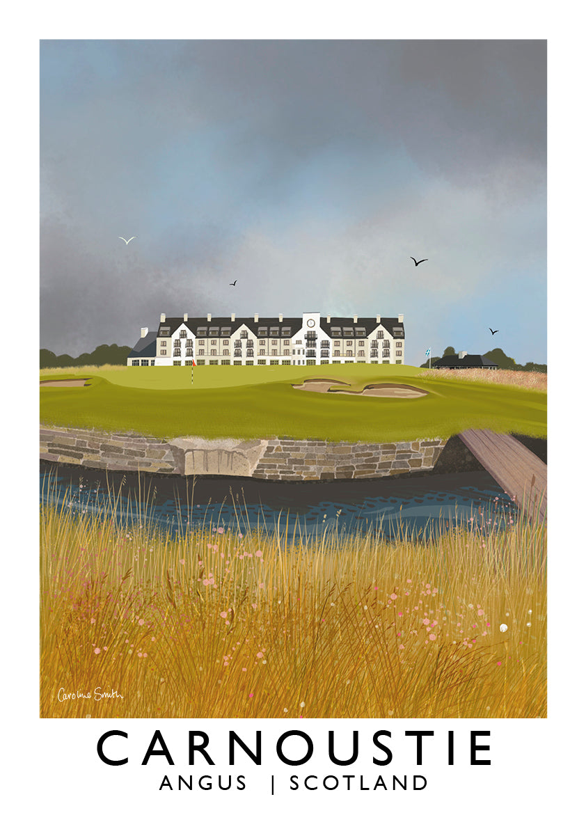 Carnoustie Golf Club, Railway Poster, Golf Art
