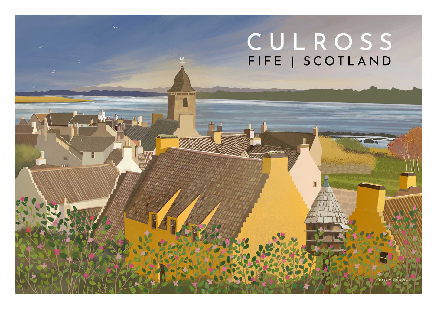 Culross, Fife, Travel Poster, Framed or Unframed, A5, A4,A3,A2,A1