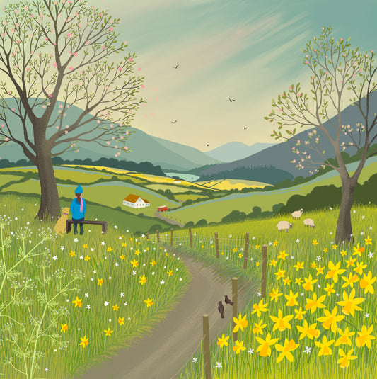 Spring Break - Spring Landscape with Daffodils