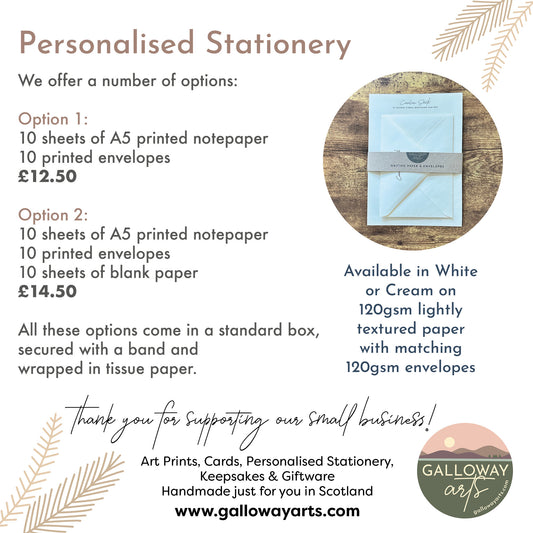 Luxury Acanthus Monogrammed Personalised Stationery. Letter writing paper and envelopes. Vintage Style Notepaper and Envelopes.