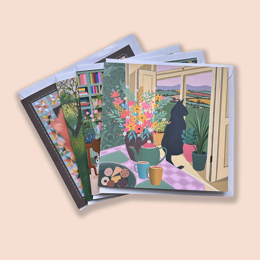 Pack of 4 Galloway Days Spring Greetings Cards.