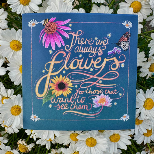 Always Flowers Greetings Card