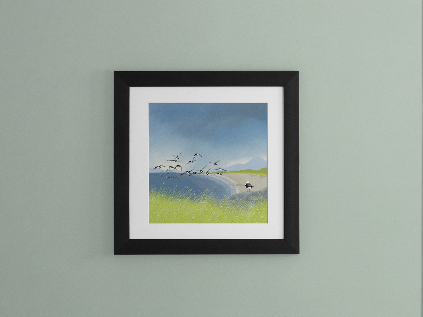 Oyster Bay. From original artwork by Caroline Smith. Signed Giclee art print. Scottish Art, Office Art