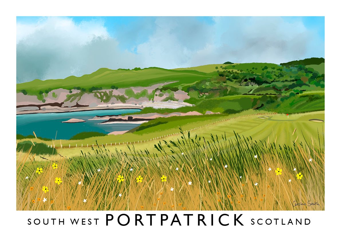 Portpatrick Golf Club, Railway Poster, Golf Art