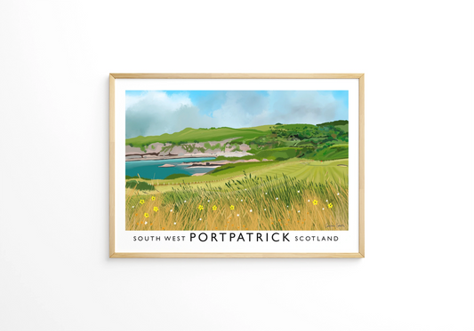 Portpatrick Golf Club, Railway Poster, Golf Art