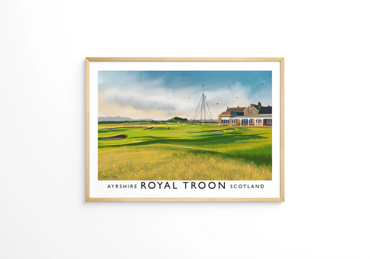 Royal Troon Golf Club, Railway Poster, Golf Art