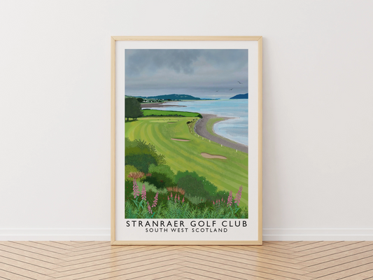 Stranraer Golf Club, South West Scotland, Railway Poster, Golf Art