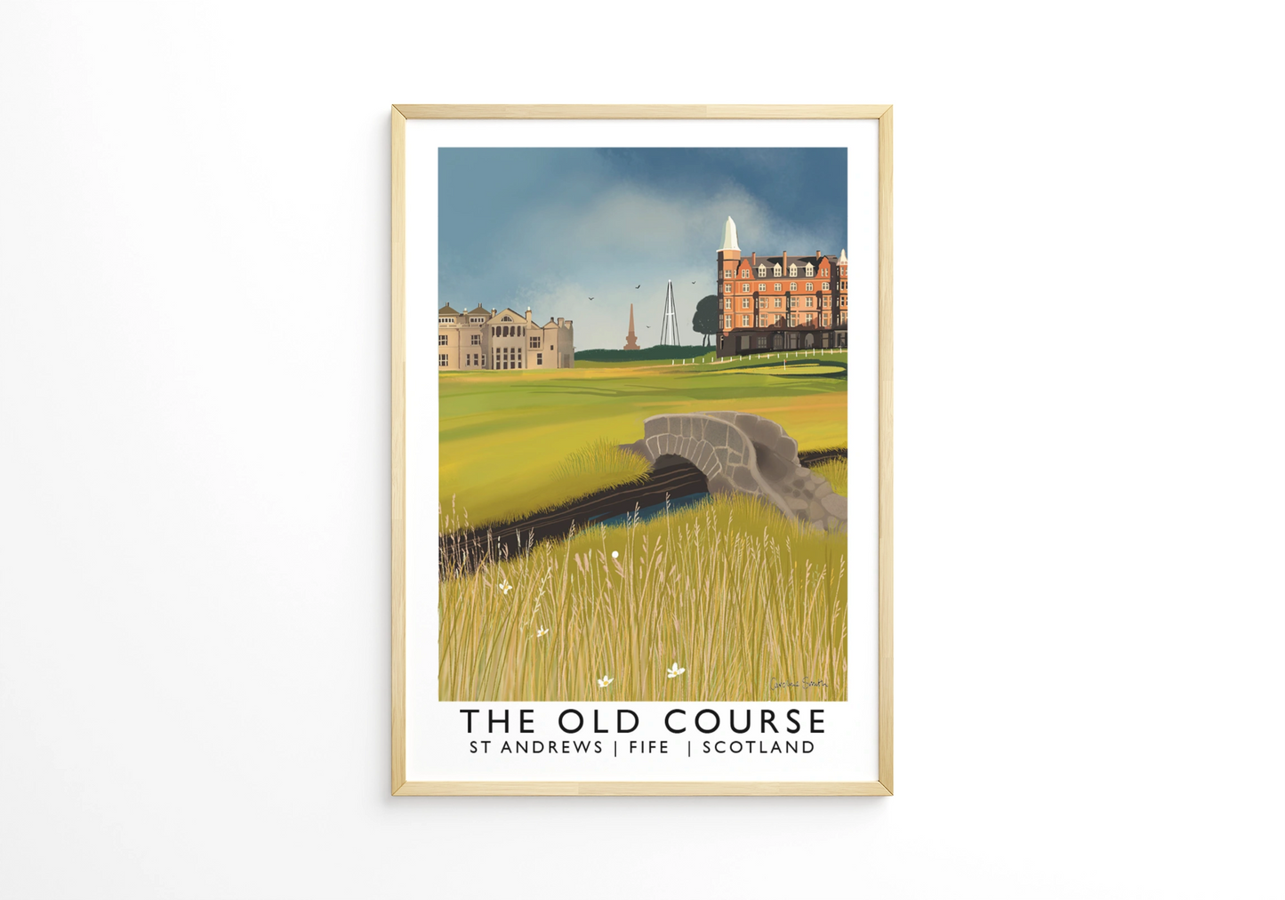 The Old Course, St Andrews, Railway Poster, Golf Art