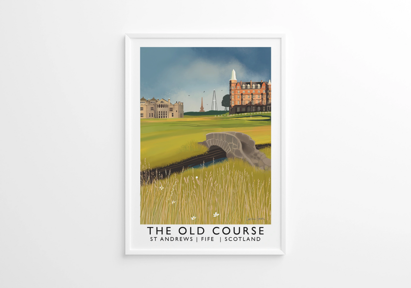 The Old Course, St Andrews, Railway Poster, Golf Art