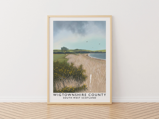 Wigtownshire County, South West Scotland, Railway Poster, Golf Art