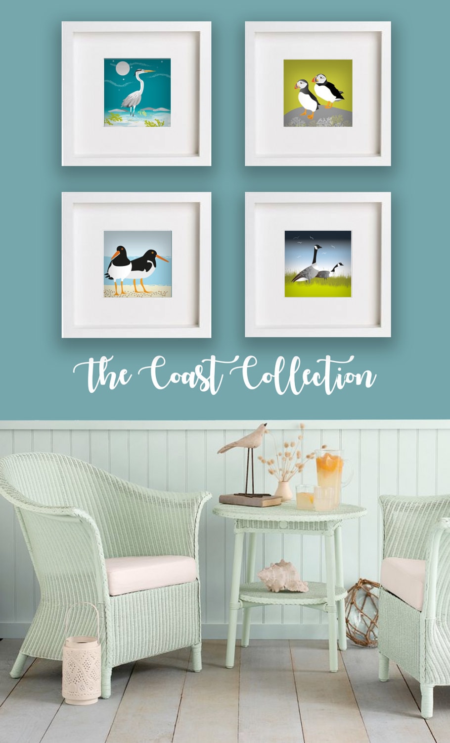 Oyster Catcher Print - contemporary design, modern prints from Scotland