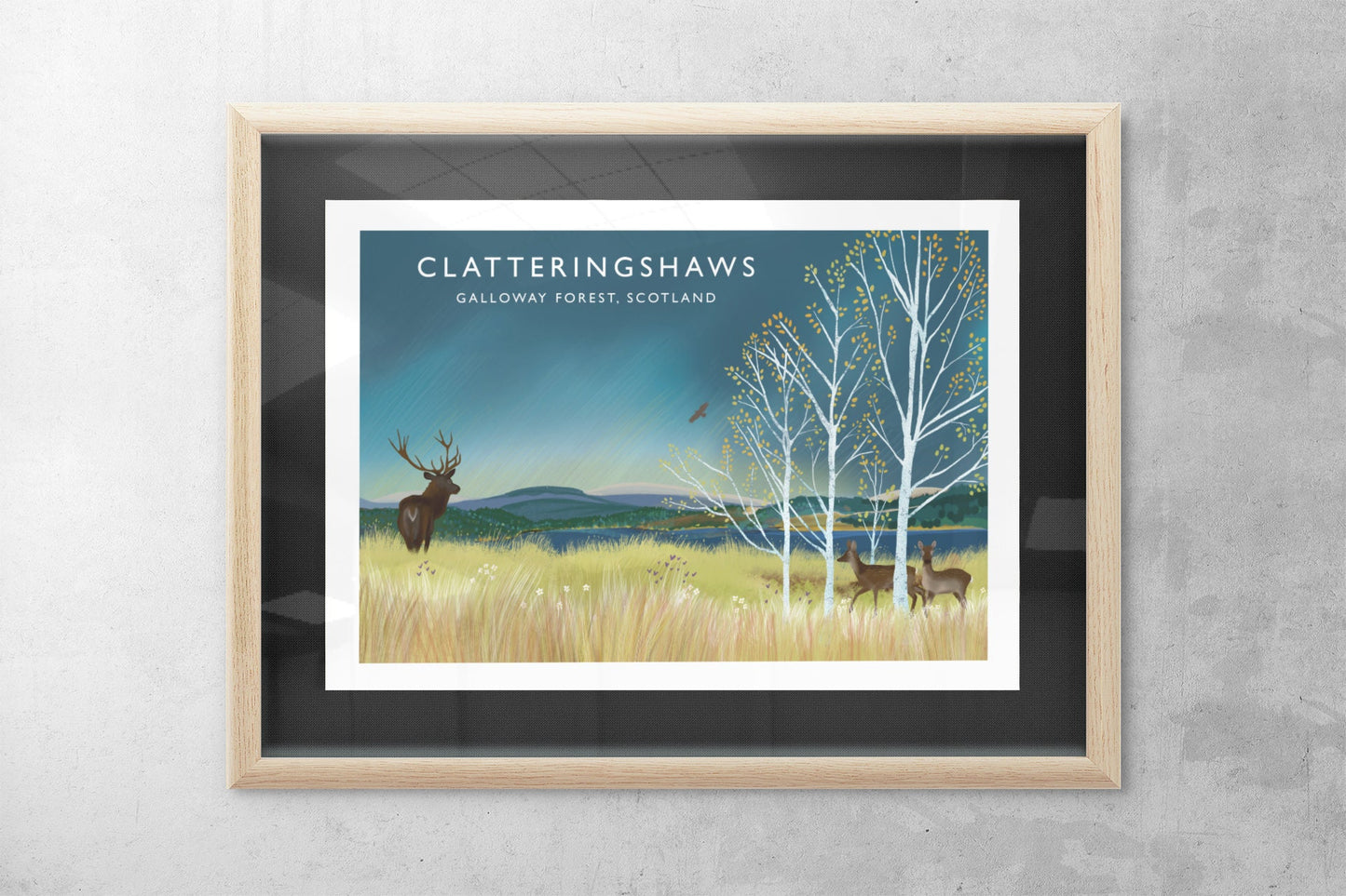 Clatteringshaws. Galloway Forest Park | Scottish Travel Poster | Scottish Landscape | Wall Art | Signed Giclee Art Print