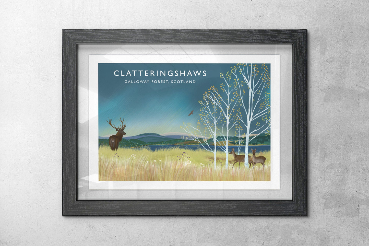 Clatteringshaws. Galloway Forest Park | Scottish Travel Poster | Scottish Landscape | Wall Art | Signed Giclee Art Print