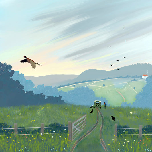 Notelets from original art. Pack of Six Notelet Cards featuring original paintings by Caroline Smith. Pack No2.