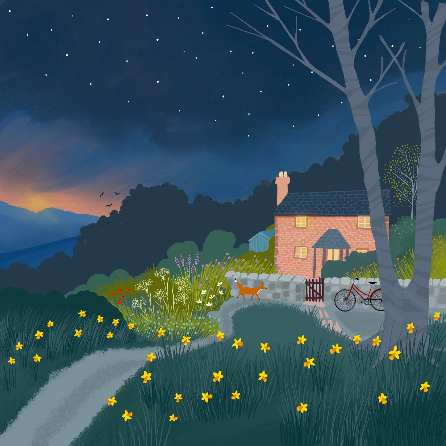 Cottage Collection - Notelets from original art. Pack of Six Notelet Cards featuring original paintings by Caroline Smith. Pack No3.