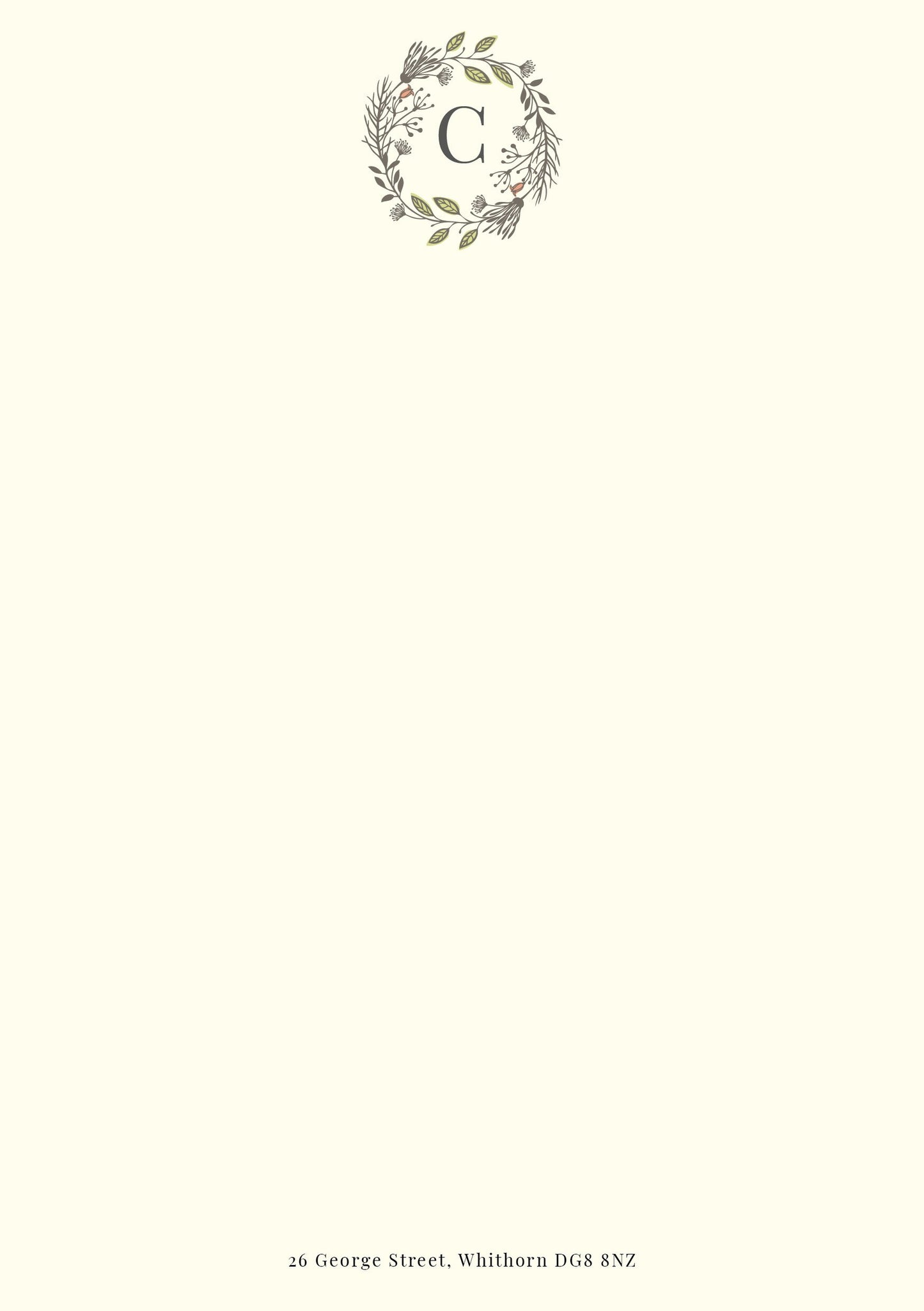 Luxury Floral Monogrammed Personalised Stationery. Letter writing paper and envelopes. Floral design. Vintage Style Notepaper and Envelopes.