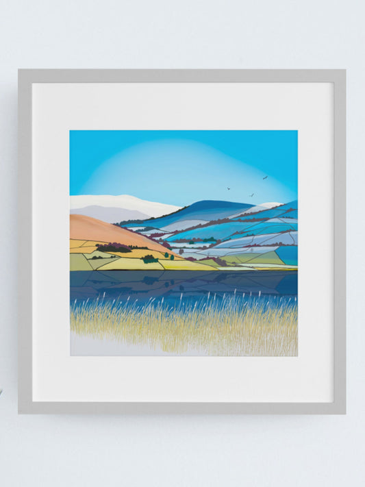 Cool Galloway - Signed Giclee Print, Winter on the Galloway Hills. Art print, Home Decor, Wall Art. Print only or framed.