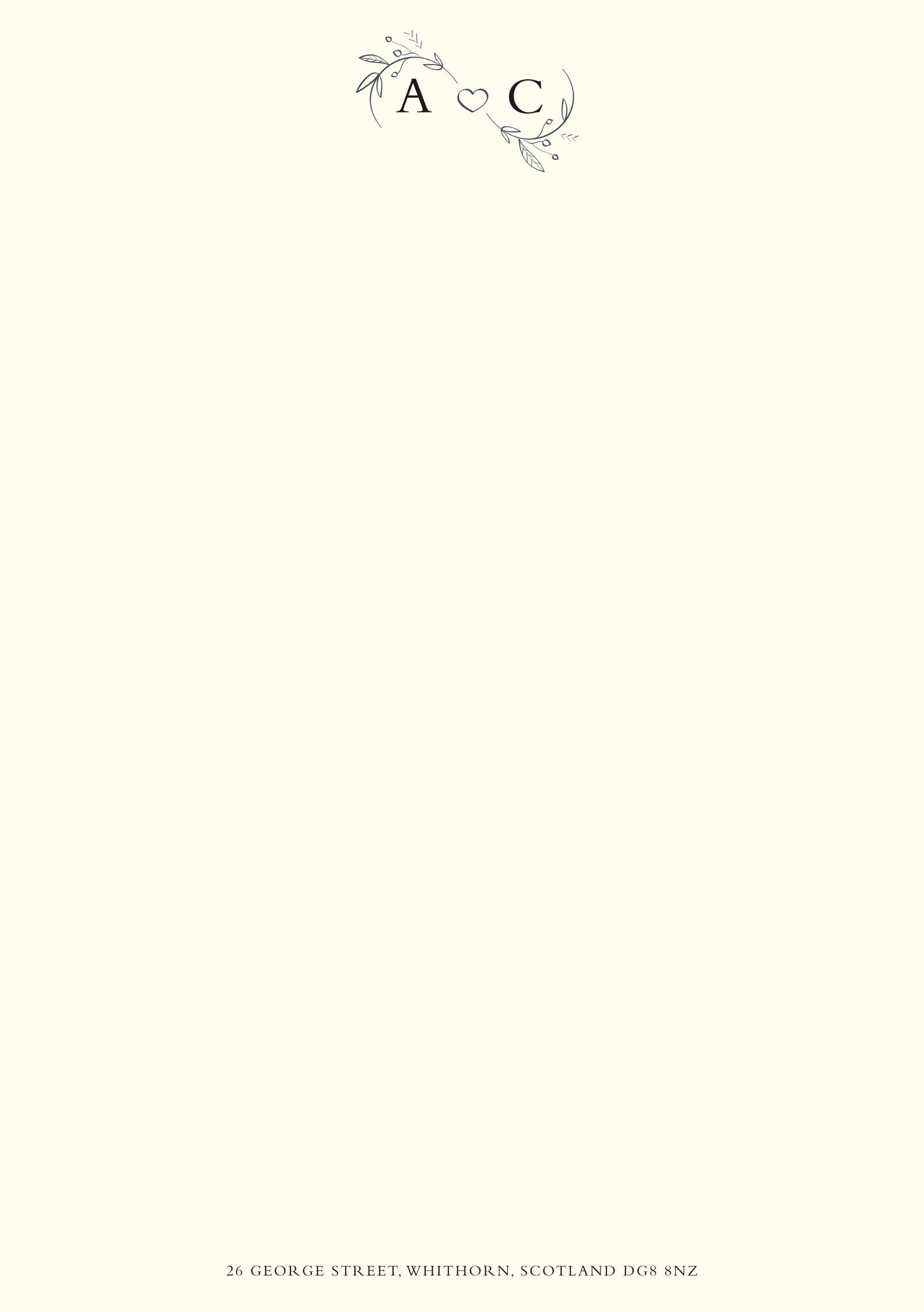 Luxury Monogrammed Wedding Personalised Stationery. Letter writing paper and envelopes. Vintage Style Wedding Notepaper and Envelopes.