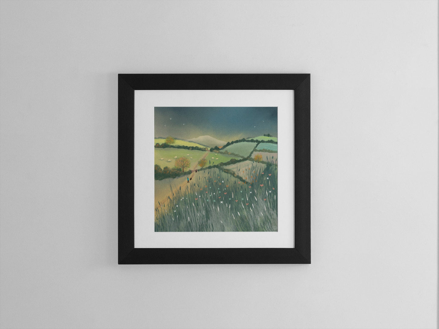 The Footpath, Scottish Landscape inspired by rural Galloway, Giclee Art print, signed by the artist. Print only or framed.