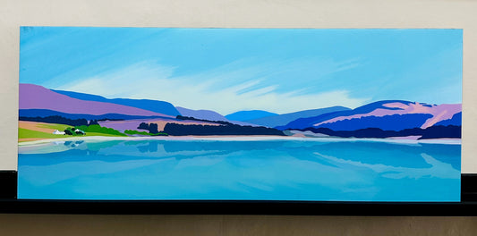 Clatteringshows Loch - Panoramic Canvas print . Colourful art wall canvas of Scottish Landscape. Wall Art, Home decor, Home Office Art.