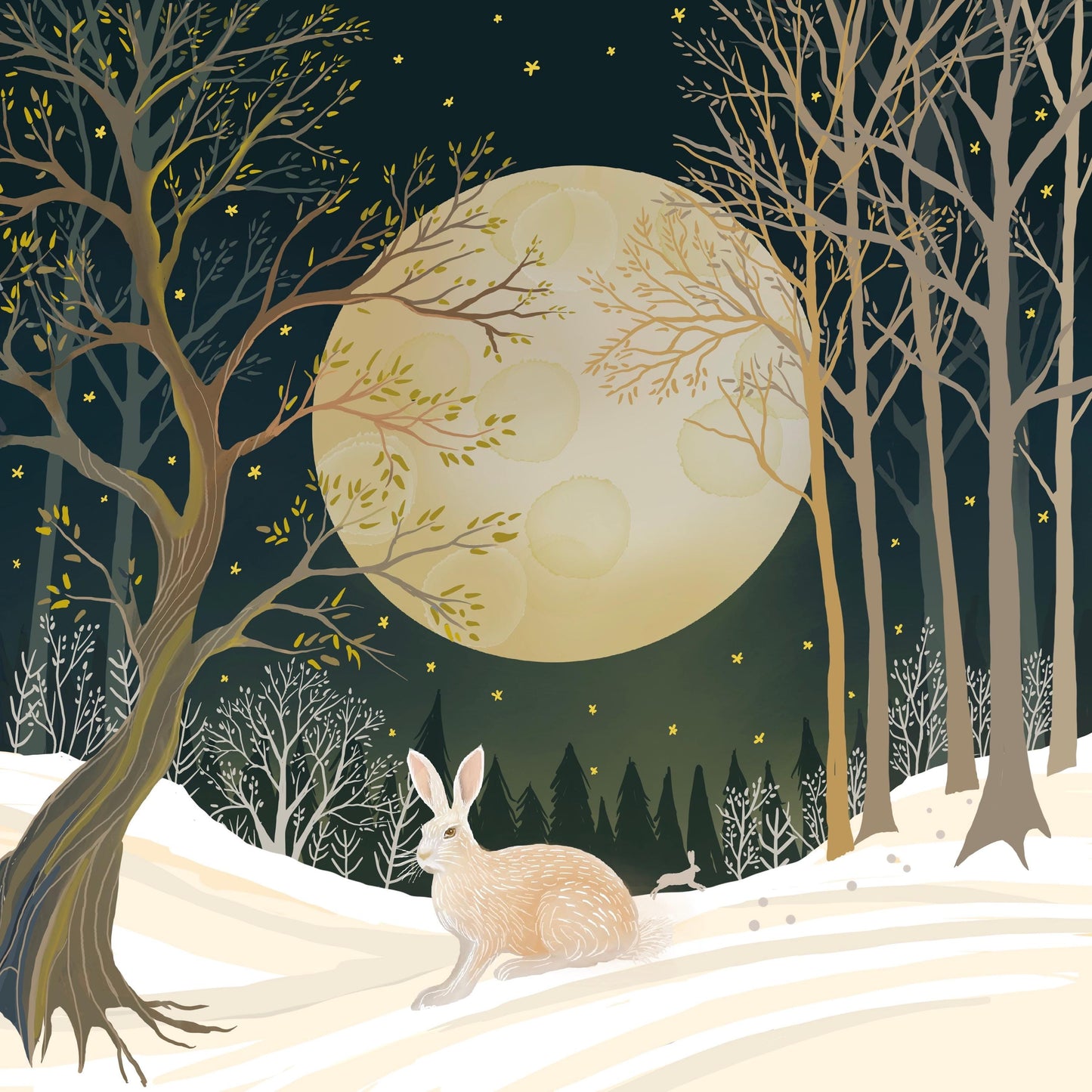 Woodland Hare Christmas Card