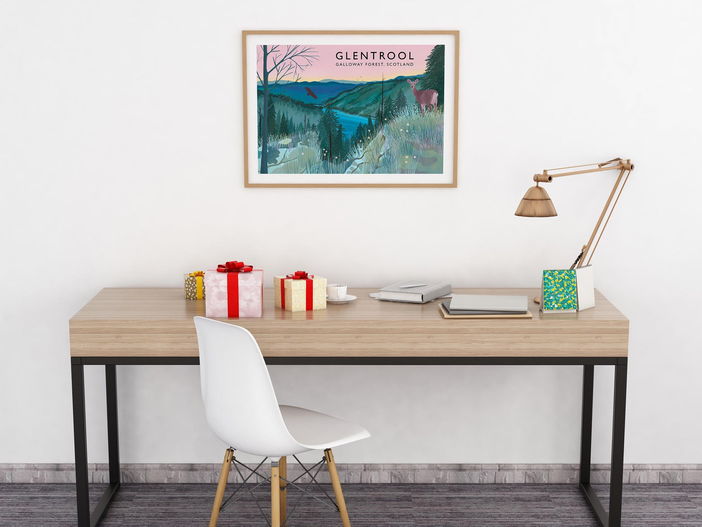 Glentrool, Galloway Forest, Scottish Travel Poster, Scottish Landscape, Home Office, Wall Art, Quality Giclee Art Print signed by the Artist