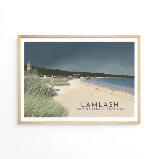 Lamlash Isle of Arran Art Print: Scottish Travel Poster