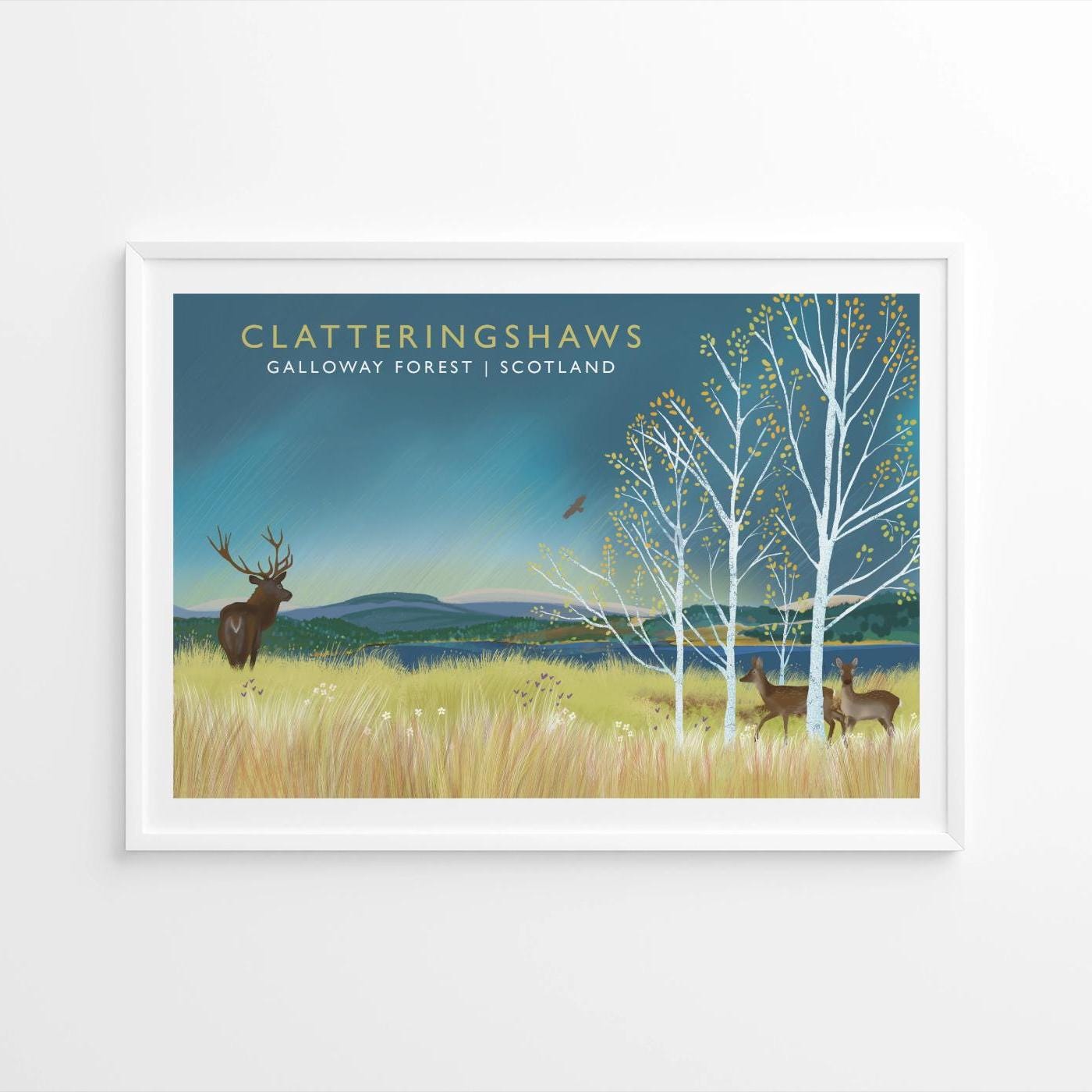 Clatteringshaws. Galloway Forest Park | Scottish Travel Poster | Scottish Landscape | Wall Art | Signed Giclee Art Print