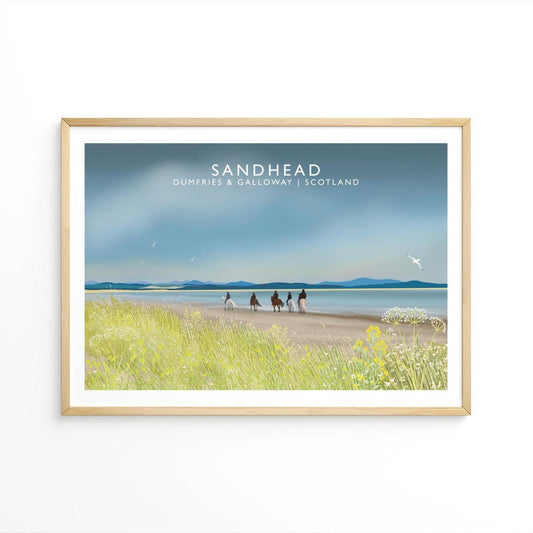 Sandhead, Wigtownshire, SW Scotland, Scottish Travel Poster, Scottish Landscape, Wall Art, Quality Giclee Art Print signed by the Artist