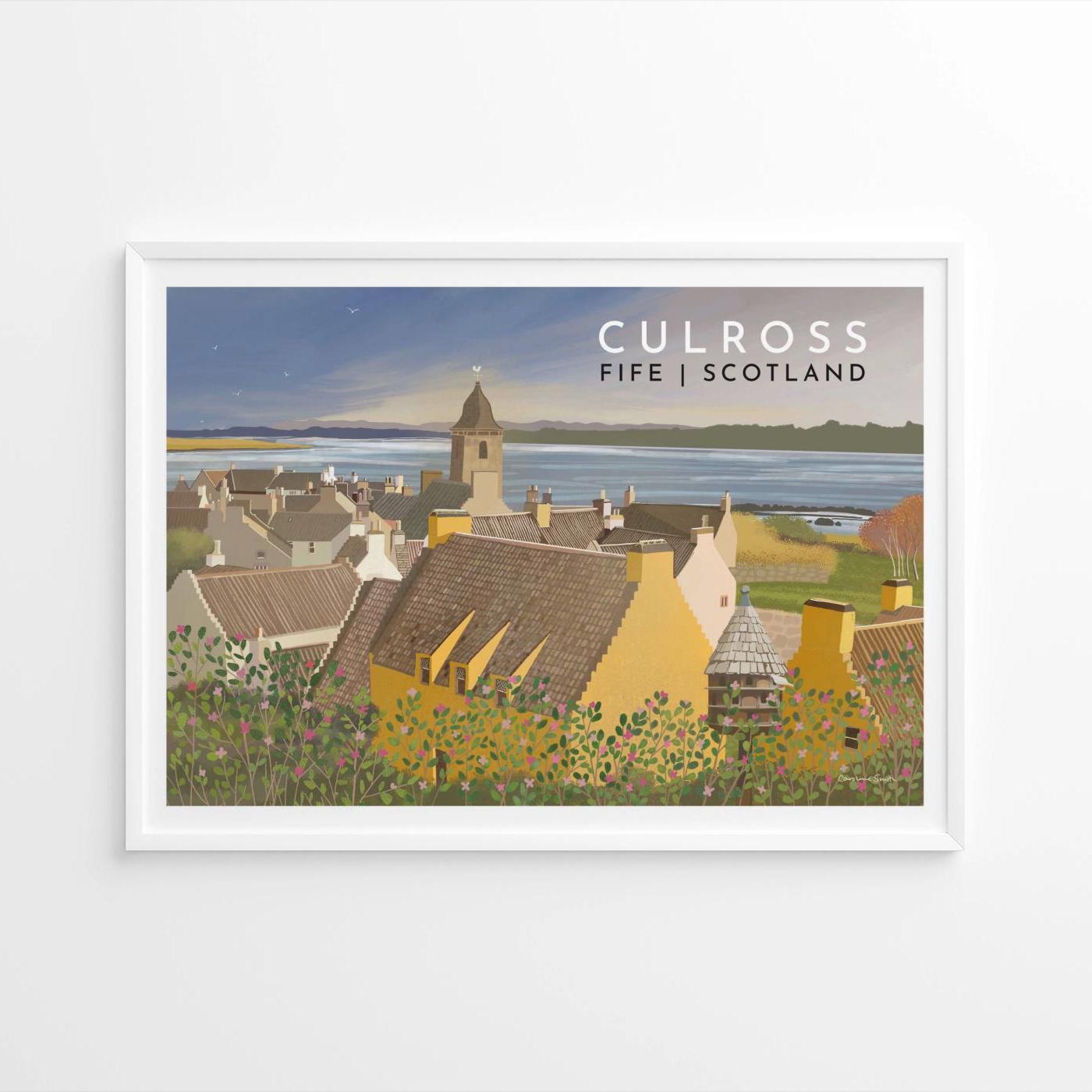 Culross, Fife, Travel Poster, Framed or Unframed, A5, A4,A3,A2,A1