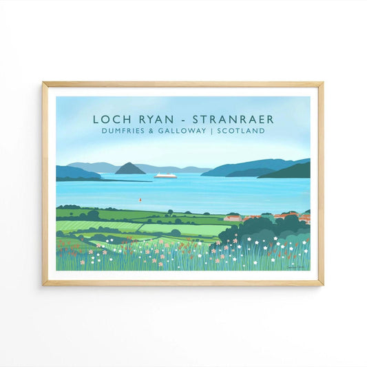 Loch Ryan, Stranraer- Travel Poster Print only or framed. A5,A4,A3,A2,A1.