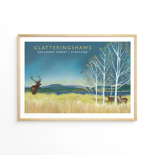 Clatteringshaws. Galloway Forest Park | Scottish Travel Poster | Scottish Landscape | Wall Art | Signed Giclee Art Print