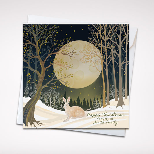 Woodland Hare Christmas Card