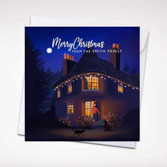 Highland Estate - The Lodge, Christmas Card. Personalised Christmas Card