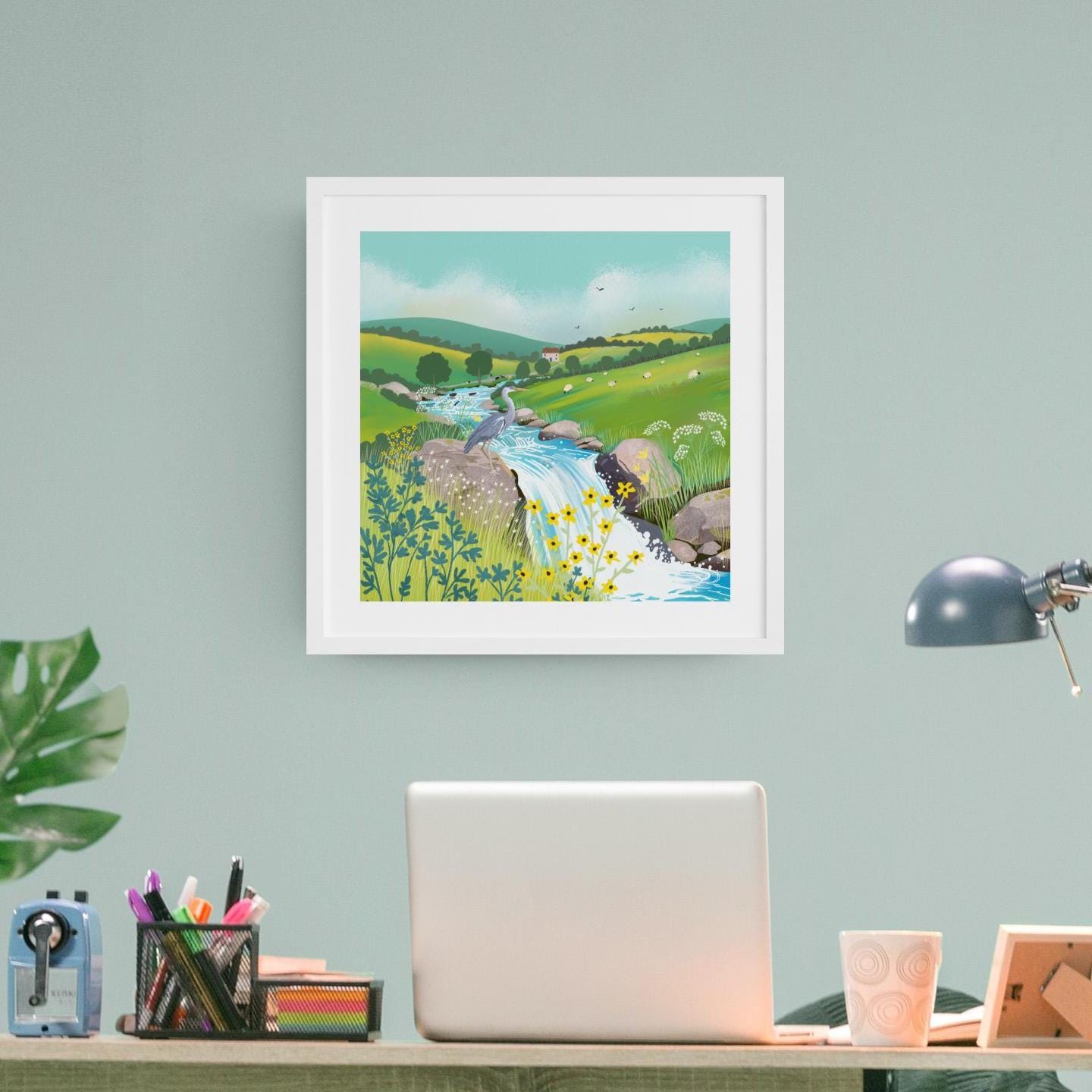 Happy Valley Country Landscape art - Print only, Framed print or Canvas. Multiple sizes.