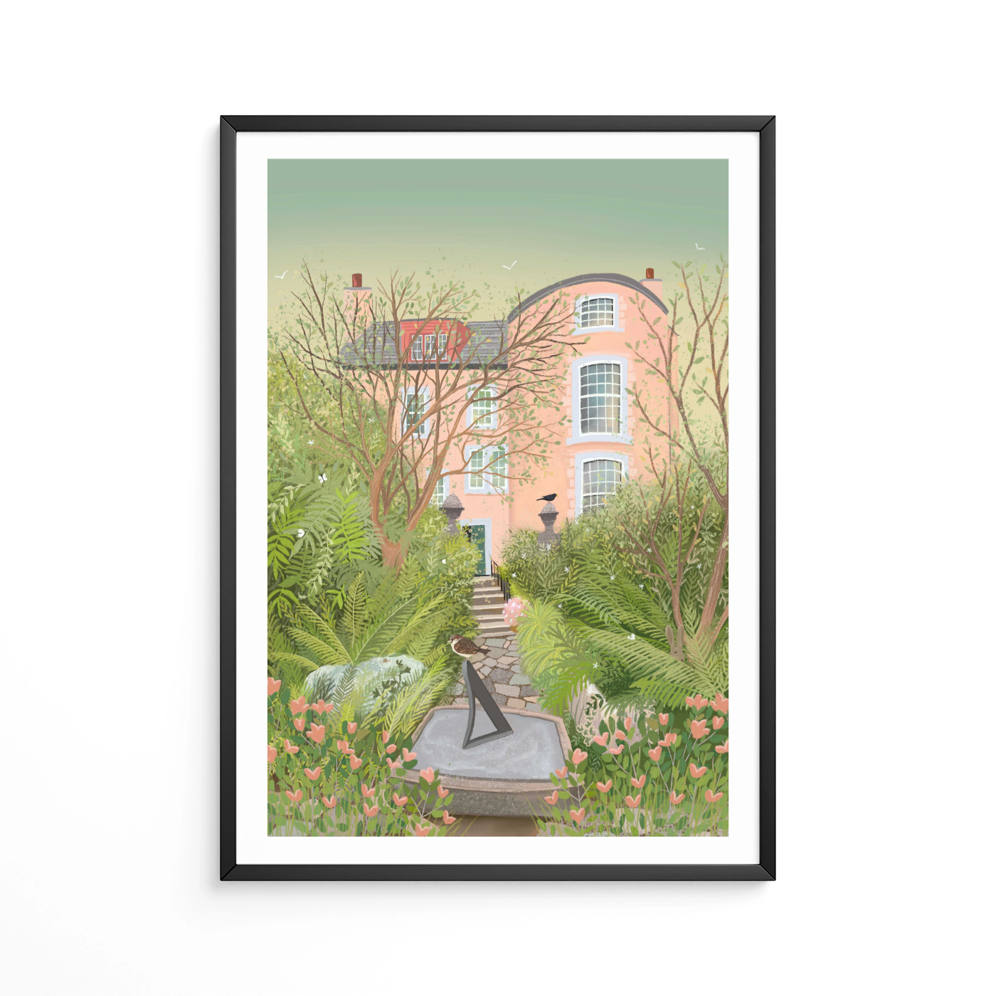 Summer Garden Art Print - Broughton House Gardens, Kircudbright
