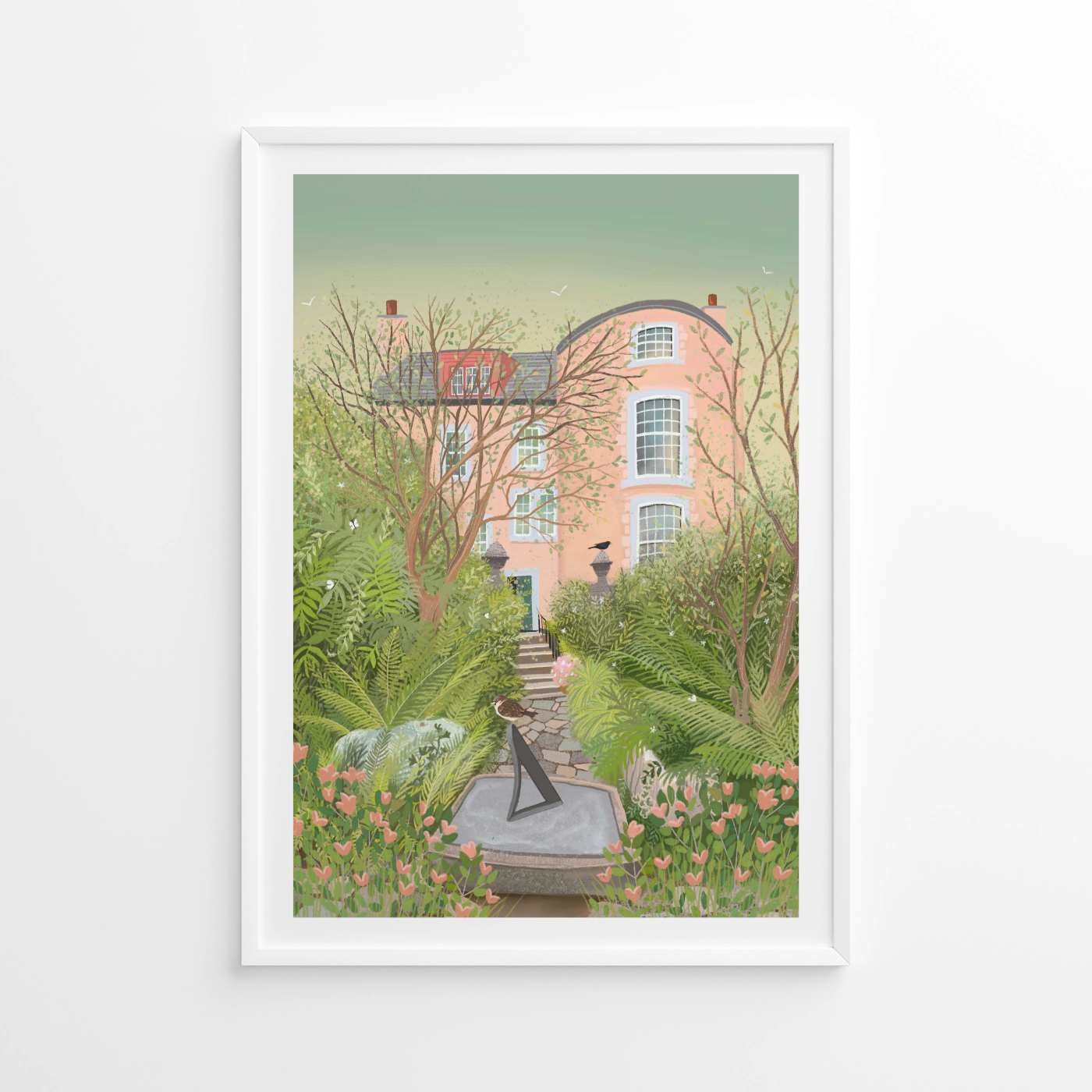 Summer Garden Art Print - Broughton House Gardens, Kircudbright