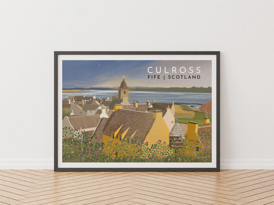 Culross, Fife, Travel Poster,  Framed or Unframed, A5, A4,A3,A2,A1