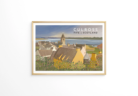Culross, Fife, Travel Poster,  Framed or Unframed, A5, A4,A3,A2,A1