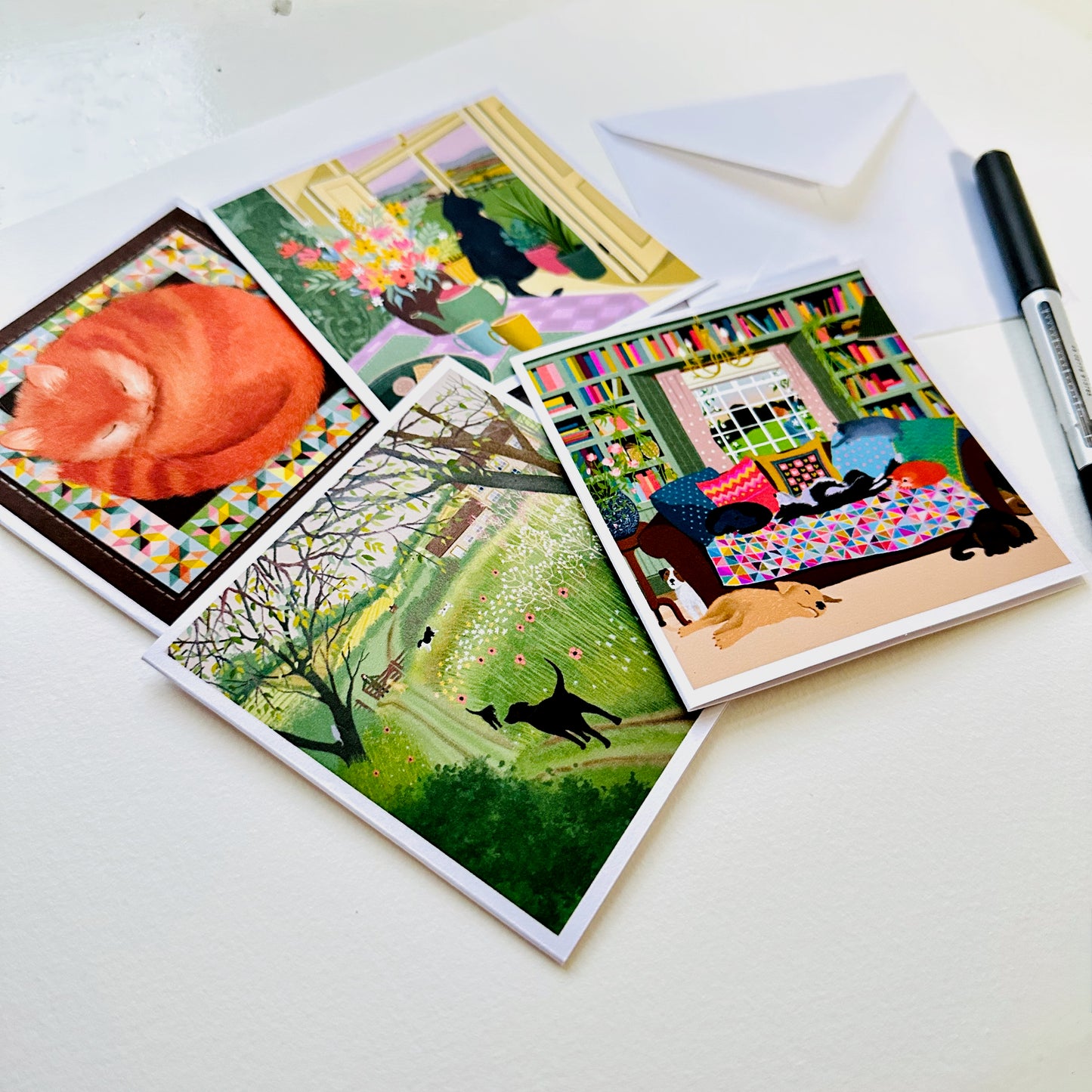 Pack of 8 Galloway Days Spring Notecards - Small notelets.