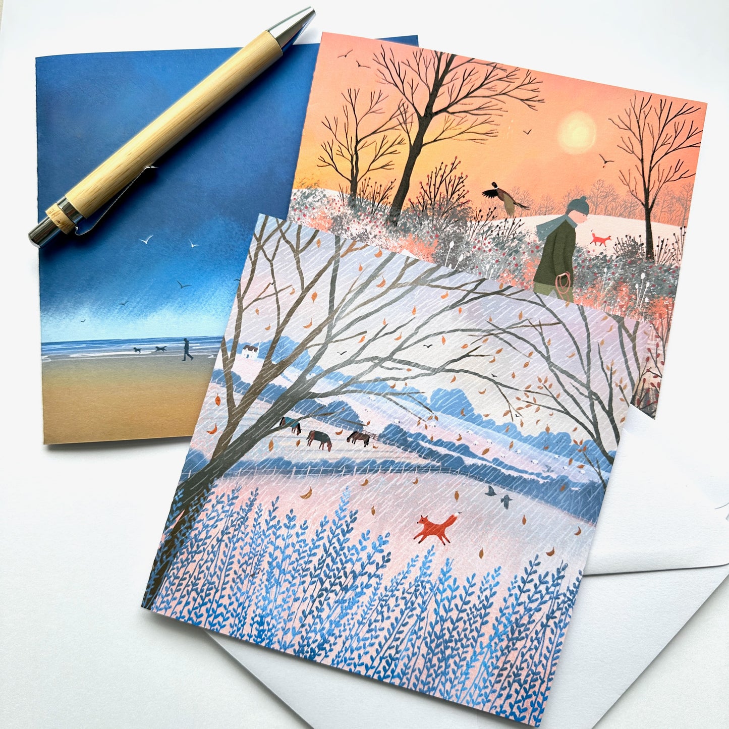 Winter-themed stationery set – Notepaper, Envelopes, Notecards & Greetings Cards.