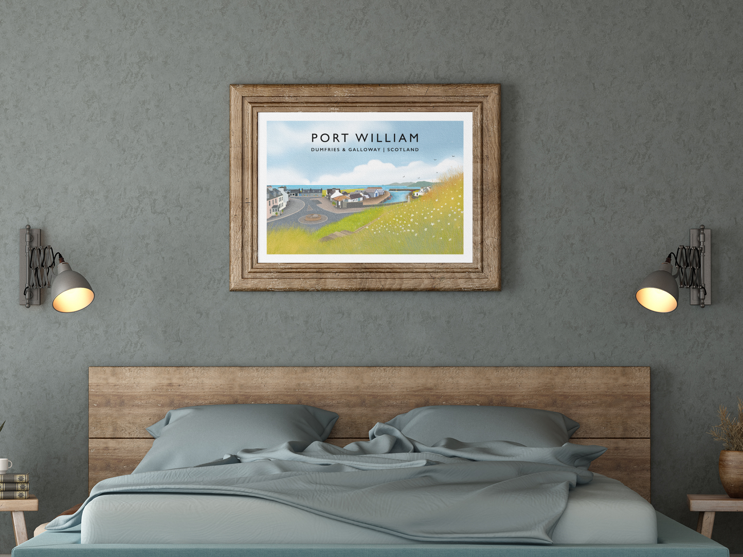 Port William, The Machars, Dumfries and Galloway Travel Poster: Scotland Art Print