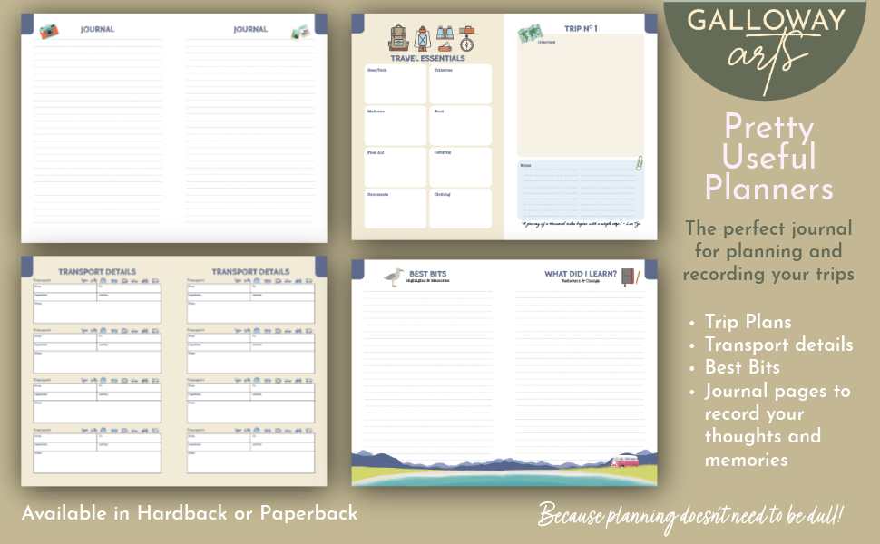 Campervan Design Illustrated Travel Planner & Journal