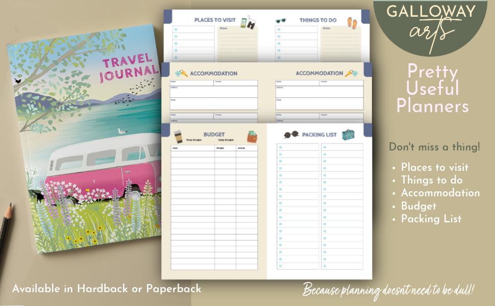 Campervan Design Illustrated Travel Planner & Journal